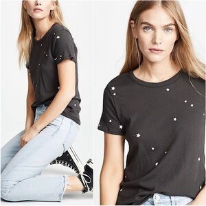 Chaser star tee XS charcoal and white